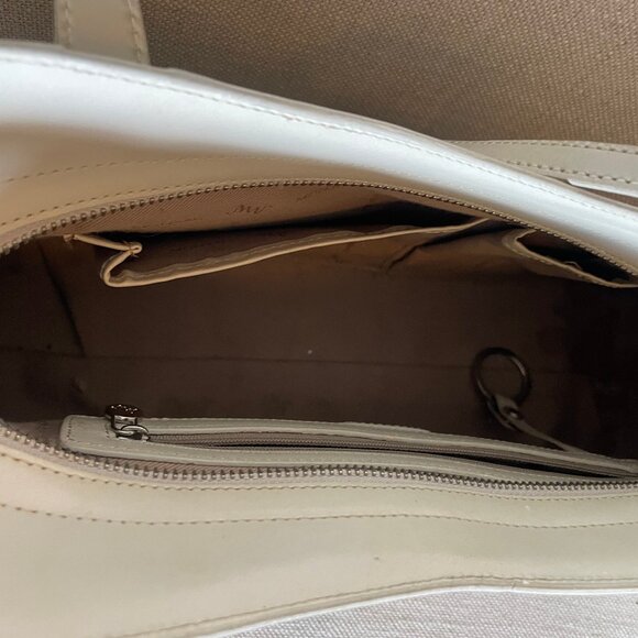Cream Leather Monsac Handbag - Picture 7 of 8